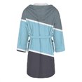 thumbnail image 5 of MEICHEN Womens Fleece Plush Robe With Hood Long Soft Color Block Pockets Loungewear Luxurious Flannel Bathrobe for Women, 5 of 5