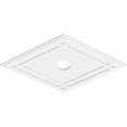 thumbnail image 4 of Ekena Millwork CMP38X25DD-04000 4 in. ID x 13.25 in. Rectangle Diamond Architectural Grade PVC Contemporary Ceiling Medallion, 4 of 4