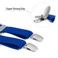 thumbnail image 2 of Buyless Fashion Men Suspenders - 48" Elastic Adjustable Straps 1" - Leather Y Shape Back - 5118-Royal-Blue, 2 of 7