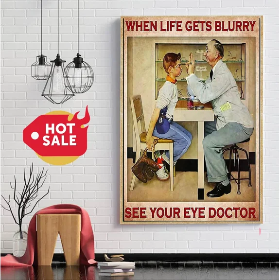 Poster When Life Gets Blurry See Your Eye Doctor Optometrist Wall Art, Unframed Prints For Home Or Office, Perfect Gift For Everyone, 8x12