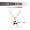 thumbnail image 3 of 2Pcs Stylish Soccer Necklace Creative Football Shape Necklace Pendant Jewelry Gift for Men (Golden + Silver, 1Pc/Each), 3 of 3