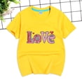 thumbnail image 4 of Godom Short Sleeve Shirt for Girls Glitter Print Cute Design Summer Tops, 4 of 5