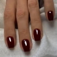 thumbnail image 2 of Uñas postizas adhesivas JOYVVEW rojo cereza corto cuadrado 30 piezas, 2 of 7