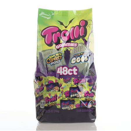 Trolli gélatines variées Candy Bag, 26,25 Total des Onces, 48 ​​Count