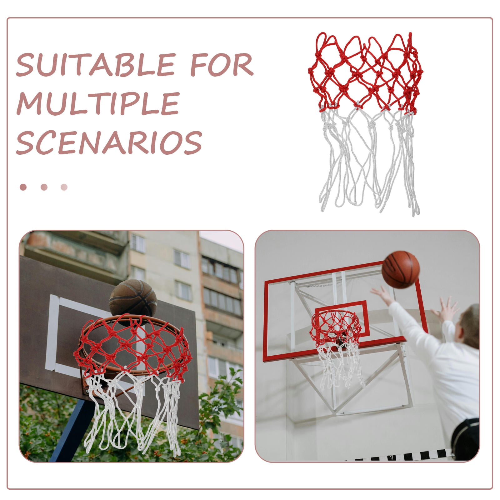 Raindrops 2-Pack Portable Basketball Hoop Frame with Netting, Easy Assembly for Gym, Playground, Backyard, and Outdoor Fun