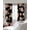 Black, variant on Peach Blackout Curtains for Bedroom/Living Room, Thermal Insulated Kitchen Curtains, Spring Floral Green Leaf Botanical Pink Fruit Grommet Darkening Window Treatment Drapes 42"x84"x2
