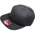 thumbnail image 3 of Pro Style Classic Snapback Wool Blend Plain Basic Cap Hat, 3 of 7