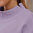 thumbnail image 5 of Lenpel Oversized Sweatshirt for Women Turtleneck Long Sleeve Casual Pullover Tops Winter Fall Fashion Outfits with Pocket(Purple,X-Large), 5 of 7