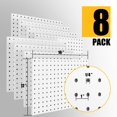 thumbnail image 3 of Paneles perforados de metal Peg Board Spampur con 50 ganchos, paquete de 8, 3 of 9