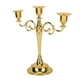 thumbnail image 5 of Candelabro de Metal de 3 brazos, candelabro exquisito Retro de alto brillo para mesas de comedor, decoración de boda, dorado, 5 of 5