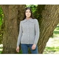 thumbnail image 4 of SAOL 100% Merino Wool Women's Aran Cable Knit Cardigan Sweater Button Up Irish Jacket with Pockets Made in Ireland, 4 of 6