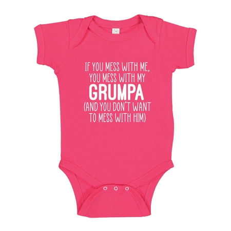 

Don t Mess With My Grumpa Baby Bodysuit One Piece 24 mo Cyber Pink