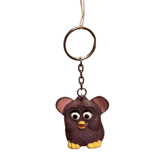 Mini 2” furby purple key ring Figure Figurine Charm Keychain