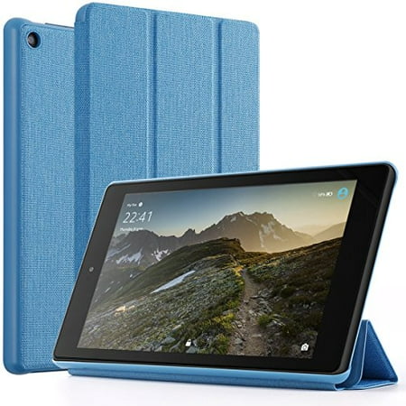 - Poetic Slimline Slim-Fit Trifold Cover Stand Folio Case for Amazon Fire HD 8 2017 Blue