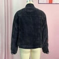 thumbnail image 4 of Chaquetas y abrigos casuales de manga larga sin capucha para mujer, chaqueta de pana de invierno, chaqueta con lentejuelas navideñas, chaqueta de béisbol multicolor, estilo europeo. Abrigo para mujer., 4 of 8