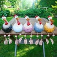 thumbnail image 6 of ICERUN 3Pcs Garden Statues,Resin Purple-Pink Chicken Sculpture Garden Decorations,Sculpted Beak Detail Outdoor Statues,Style5, 6 of 7