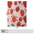thumbnail image 4 of COMIO Strawberry &amp; Daisy Blanket Cartoon Throw Blanket for Couch, Lightweight Plush  Blanket Super Cozy Soft Flannel Blanket Decorative Fuzzy Throws(Strawberry &amp; Daisy), 4 of 6