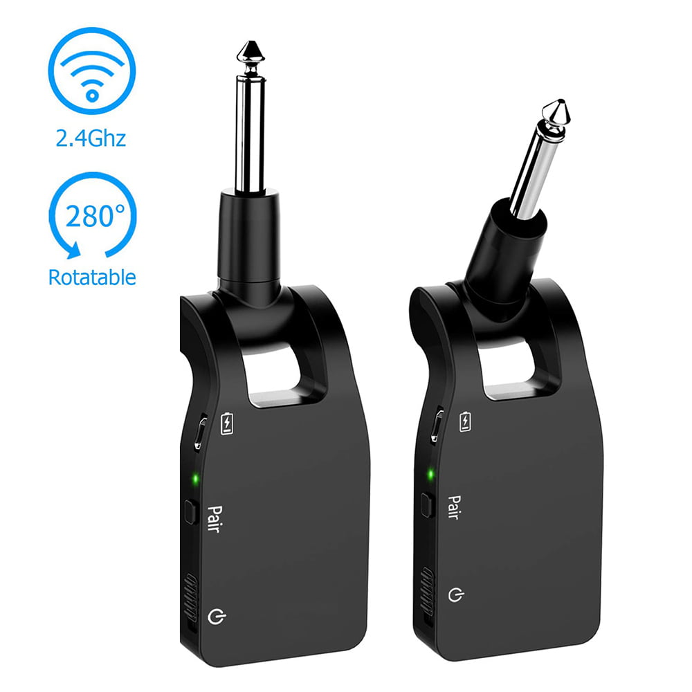 Bass EX 2.4G Wireless Guitar System Rechargeable Wireless Guitar Transmitter and Receiver for Electric Guitar 