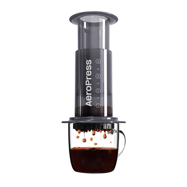 Cafetera AeroPress Original estilo café y espresso, cafetera portátil de nivel barista con cámara, émbolo y filtros, cafetera rápida y espresso