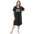 thumbnail image 5 of FEREMO Nightgowns for Women Plus Size V Neck Print Soft Sleepwear 2 Pack, 5 of 5