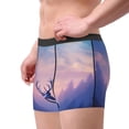 thumbnail image 2 of Gukieu Night Sky Elk Print Men's Boxer Briefs, High Elastic Moisture Wicking Boxer Briefs Underwear-Large, 2 of 5