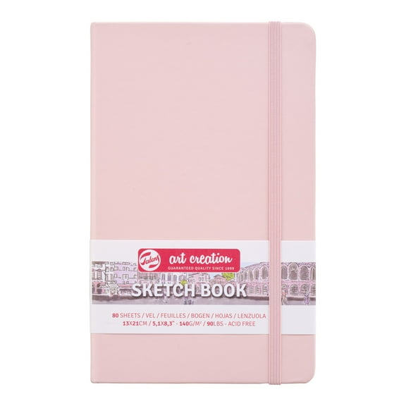 Talens Art Creation Sketch Book, Pastel Pink, 5.1 x 8.3, 80 Sheets (9314012M)