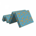 thumbnail image 2 of Orange Blue Foldable Mattress, Thin Peduncle Flowers, 74.8" x 35.4", Turquoise Dark Orange, by Ambesonne, 2 of 6