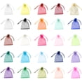 thumbnail image 6 of Firlar Satin Drawstring Jewelry Bag Candy Packaging Yarn Birthday Gift Pouches Pure Color 100 Pieces Party 10*15CM Organza Bags, 6 of 14