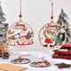 thumbnail image 5 of 1 colgante de madera para Navidad, diseño de Papá Noel, muñeco de nieve, alce, adorno para árbol de Navidad, decoración para el hogar, fiesta de Navidad, 5 of 5