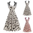 thumbnail image 3 of Vintage 1950s Cocktail Dresses for Women Elegant Tie Shoulder Swing Sleeveless Formal Evening Party Midi Dress, 3 of 3