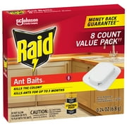Raid Ant Baits III, Indoor Ant Insect Killer Traps, 8 Count