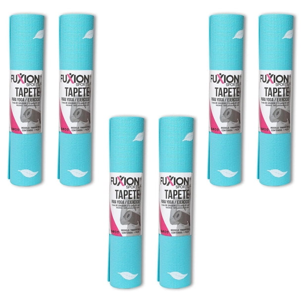 Set 6 Tapetes para practicar Yoga 6 mm Fuxion Sports celeste Unitalla Fuxion Sports YM6MM-1