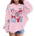 thumbnail image 4 of Girls Patriotic Graphic Print Hooded Sweatshirt 4Th Of July Celebration Casual Clothes, 4 of 4