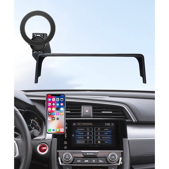 MaserWeller Car Phone Holder for Honda Civic 2016-2021 Accessories 5/7-inch Screen Fixed Clip, 360° Rotation Phone Mount Compatible with MagSafe,Cell Phone Holder That Does Not Affect Air Vent