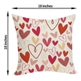thumbnail image 3 of Oillow Valentine'S Decor Pillow Covers 18X18 Red Love Heart Throw Pillow Covers Wedding Valentine'S Day Mother'S Day Anniversary Pillowcase Linen Cushion Case Decoration for Sofa Couch B, 3 of 6