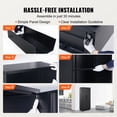 thumbnail image 3 of KFFKFF Mobile Metal Storage Unit, 75 in Secured Cabinet with 4 Customizable Shelves & 2 Magnetized Doors, 200 lbs Load per Shelf, Metallic Cabinet with Trio of Keys for Domestic, Garage Use, Black, 3 of 9