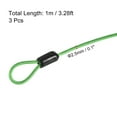 thumbnail image 2 of Unique Bargains Security Cable 2.5mm x 1m/3.3ft Coated Luggage Lock Wire Rope with Double Loop, Clear Green, 3 Pack, 2 of 5