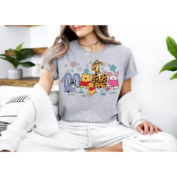 Winnie The Pooh Mama Shirt, Pooh and Co Family T-Shirt, Disney Mama Sweatshirt, Mother's Day Sweater, Mom Life Tee, Pooh Bear Mama Shirt