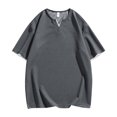 thumbnail image 2 of pstuiky camisetas camisas para hombre, Camisa informal de manga corta con solapa y botones sólidos para hombre camisas casuales para hombre xxxl, 2 of 6