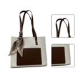thumbnail image 4 of Fashionable Elegant PU Shoulder Bag Women Zipper Closure Handbag with Scarf Decoration for Party Coffee Free Size, 4 of 8