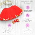 thumbnail image 7 of Red Pom Pom Tutu and Bow Hair Tie | 2Pcs Set | Easter Holiday Tutu For Girls - 3-5T, 7 of 7