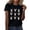 Black, variant on QUNYINEY Casual Womens Shirts Easter Crew Neck Short Sleeve Pullover Tops Loose Funny Summer Tops for Women