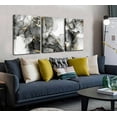 thumbnail image 3 of 3Pcs Abstract Marble Wall Art Black and Gold Bathroom Decor Nordic Watercolor Gray White Fluid Ink Lines Canvas Picture Contemporary Painting Artwork for Living Room Bedroom Office Home Decor, 3 of 6