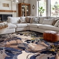 thumbnail image 4 of World Rug Gallery Modern Bright Flowers Non-Slip Cream 6'6" x 9' Indoor Area Rug, 4 of 6