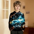 thumbnail image 4 of Hoodies for Girls Galaxy Print Pullover Hoodie Top Casual Fall Winter Girls Hoodies Size 3-4Y, 4 of 5