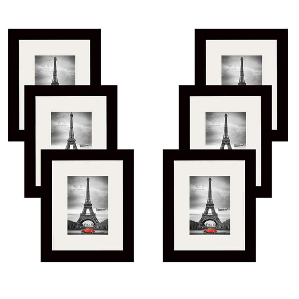 Studio 500 6Piece Value Pack of 8"x10" Real Solid Wood Photo Frames