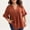 🔥 Orange, variant on Women Tops Casual Women Blouses Dressy Casual Women's Flowy V Neck Blouse with Cascading Ruffles A Smocked Elasticated Bodice and A Relaxed for Effortless and Style for Work & Office