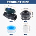 thumbnail image 2 of Uxcell 1 Set Rain Barrel Faucet Kit, 1" GHT Plastic Rain Barrel Spigot, Grey, 2 of 5