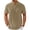 Khaki, variant on Mens Bubble Jacquard Henry Shirt Super Stretch Short Sleeve Button up Shirts for Men Beige