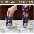 thumbnail image 6 of 2 Pcs Pioneer Flower Floral Print Pattern Kitchen Towels, Funny Microfiber Dish Towel Set, 18" X 26" Tea Towels, 6 of 6